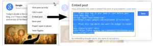 Google+ Embedding Posts